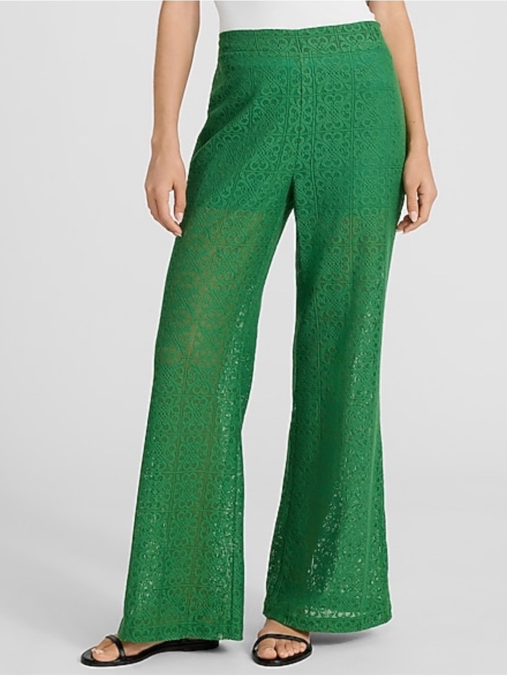 Express High Waisted Tile Lace Wide
Leg Pant size medium NWT